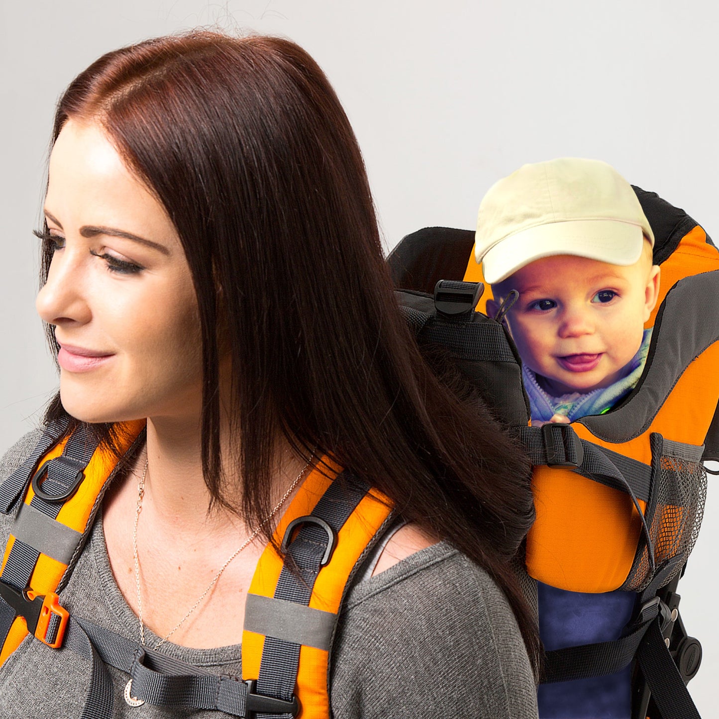 Luvdbaby Toddler Carrier Backpack - Comfortable Baby Carrier Backpack - Toddler Hiking Backpack Carrier Orange
