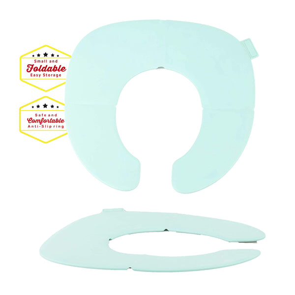 Potty Training Toilet Seat - Portable Travel Folding Kids Toilet – Car Caravan Home Friendly - Comfy Soft PU with Safe Anti-Slip Base - Bonus Carry Bag For Boys and Girls